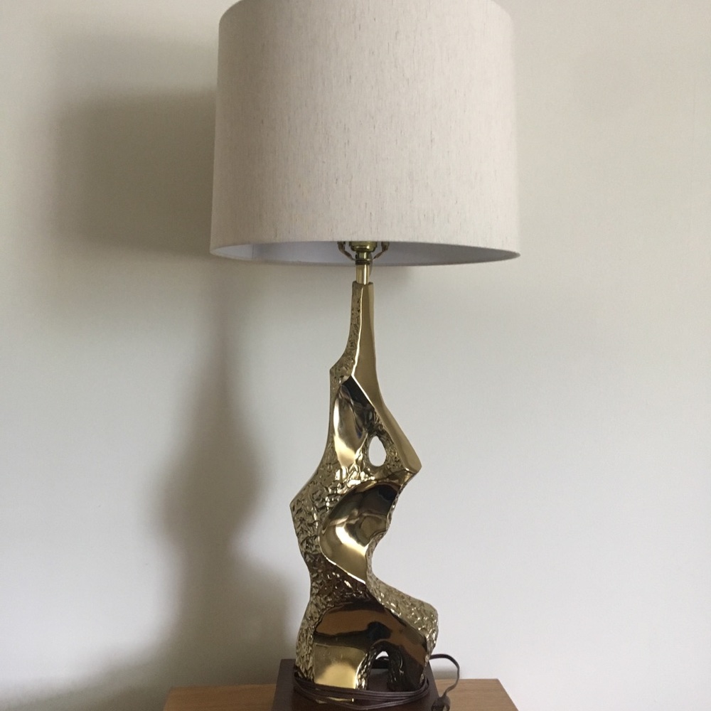 SOLD...Lamp - Brutalist Tempestini table Lamp